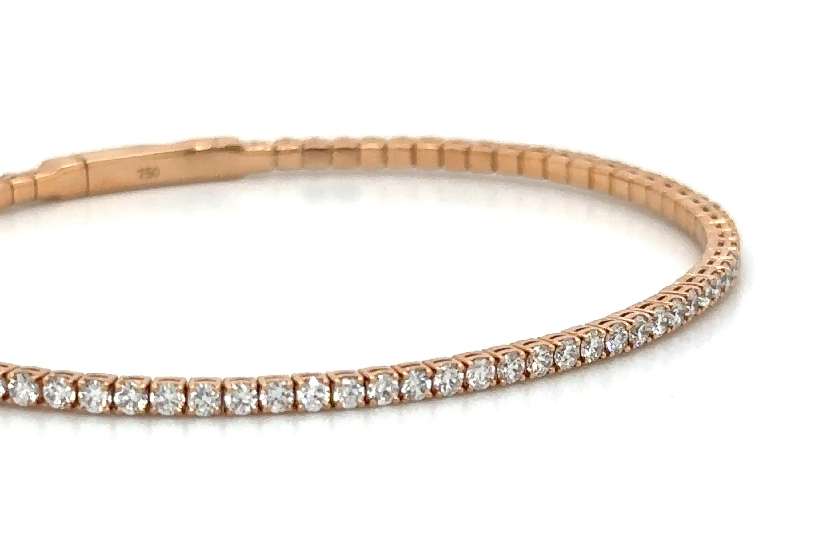 Diamond Semi flexible Bangle Bracelet 1.95ct tw