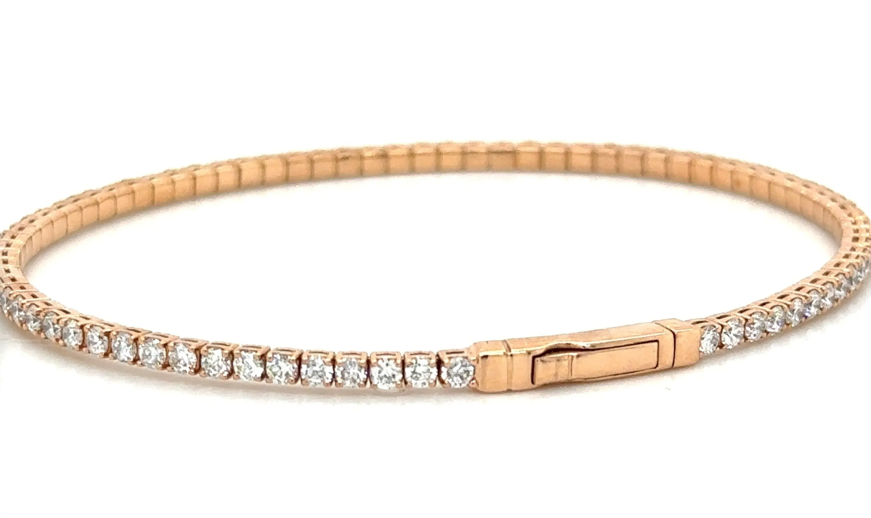 Diamond Semi flexible Bangle Bracelet 1.95ct tw