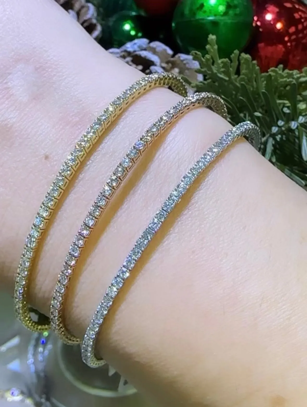 Diamond Semi flexible Bangle Bracelet 1.95ct tw