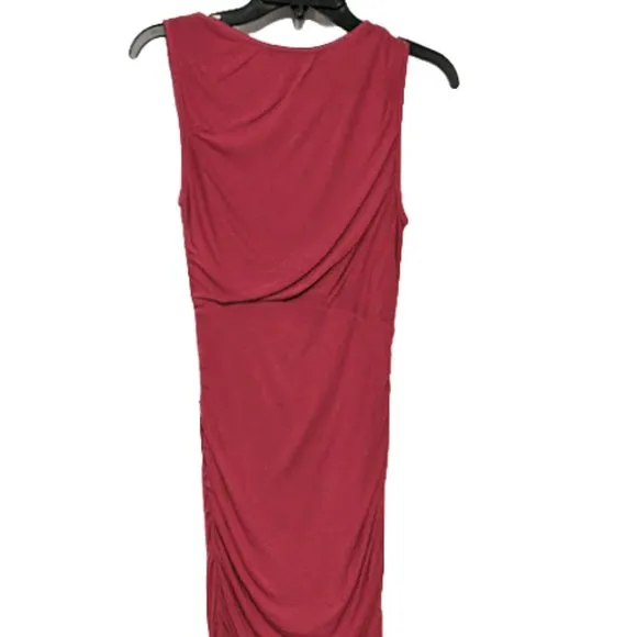 Diane Von Furstenbergs Angelina Fuschia Pink Silk Blend Ruched Knit Dress Size S