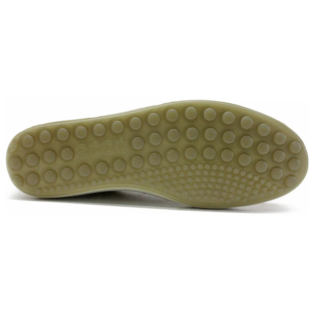 Ecco Soft 7 Full Grain Leather Women's Fashion Trainers - Powder