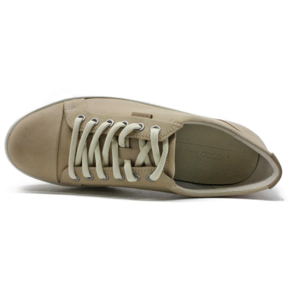 Ecco Soft 7 Full Grain Leather Women's Fashion Trainers - Powder