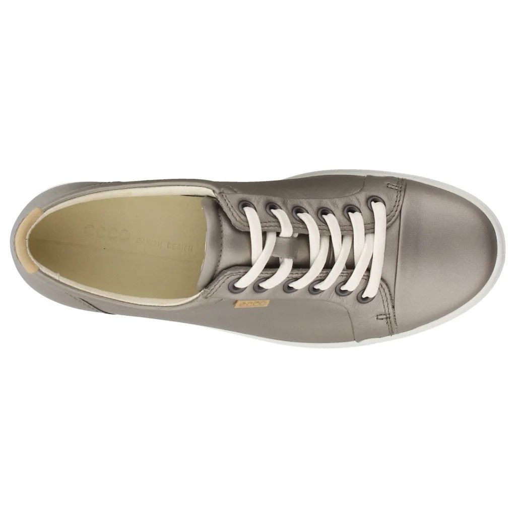 Ecco Soft 7 Full Grain Leather Women's Long Lace Trainers