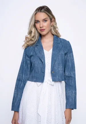 Embellished Cropped Blazer