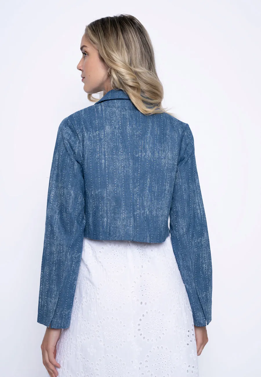 Embellished Cropped Blazer