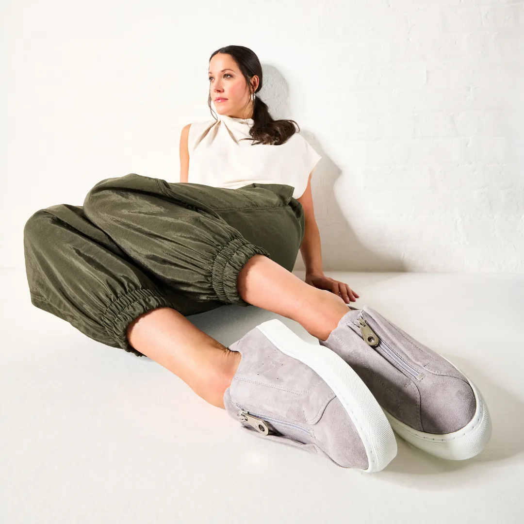 Estella - Pale Grey Suede