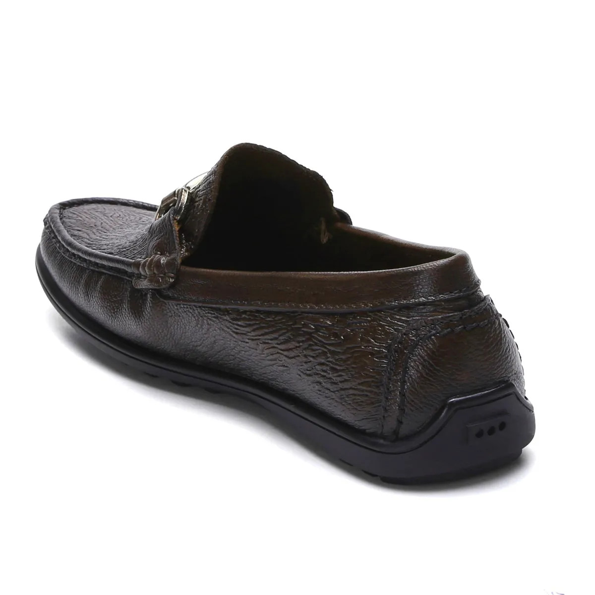Fine-grain Leather Loafers for Men – 9855 with Tree Bark Texture & Cushioned Insole