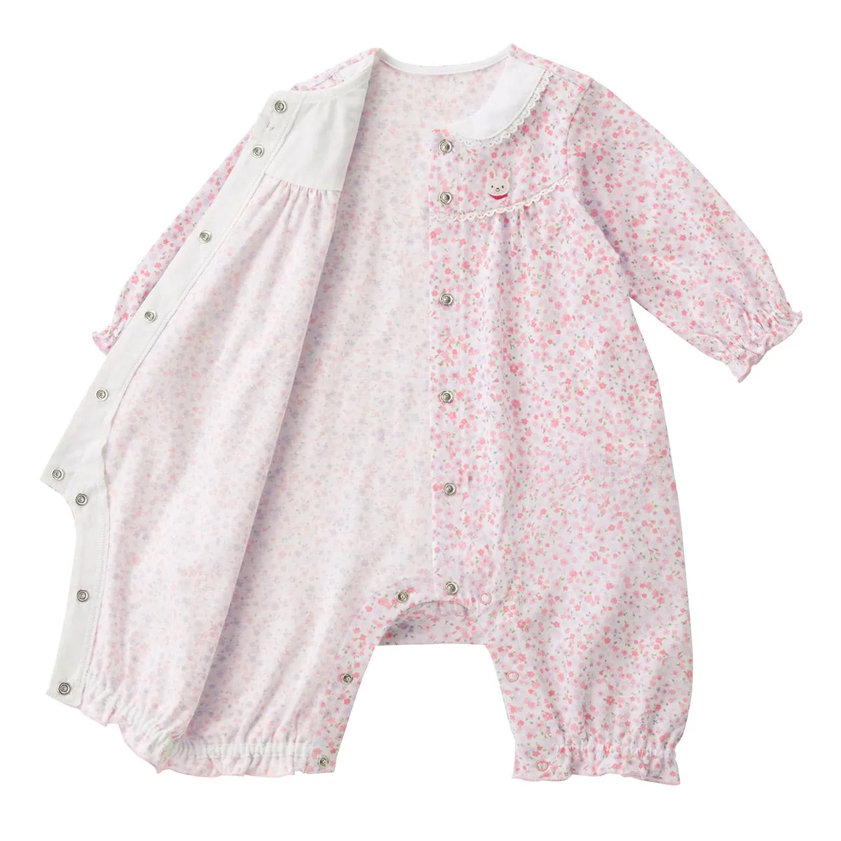 Floral Motif Coverall for Warm Season