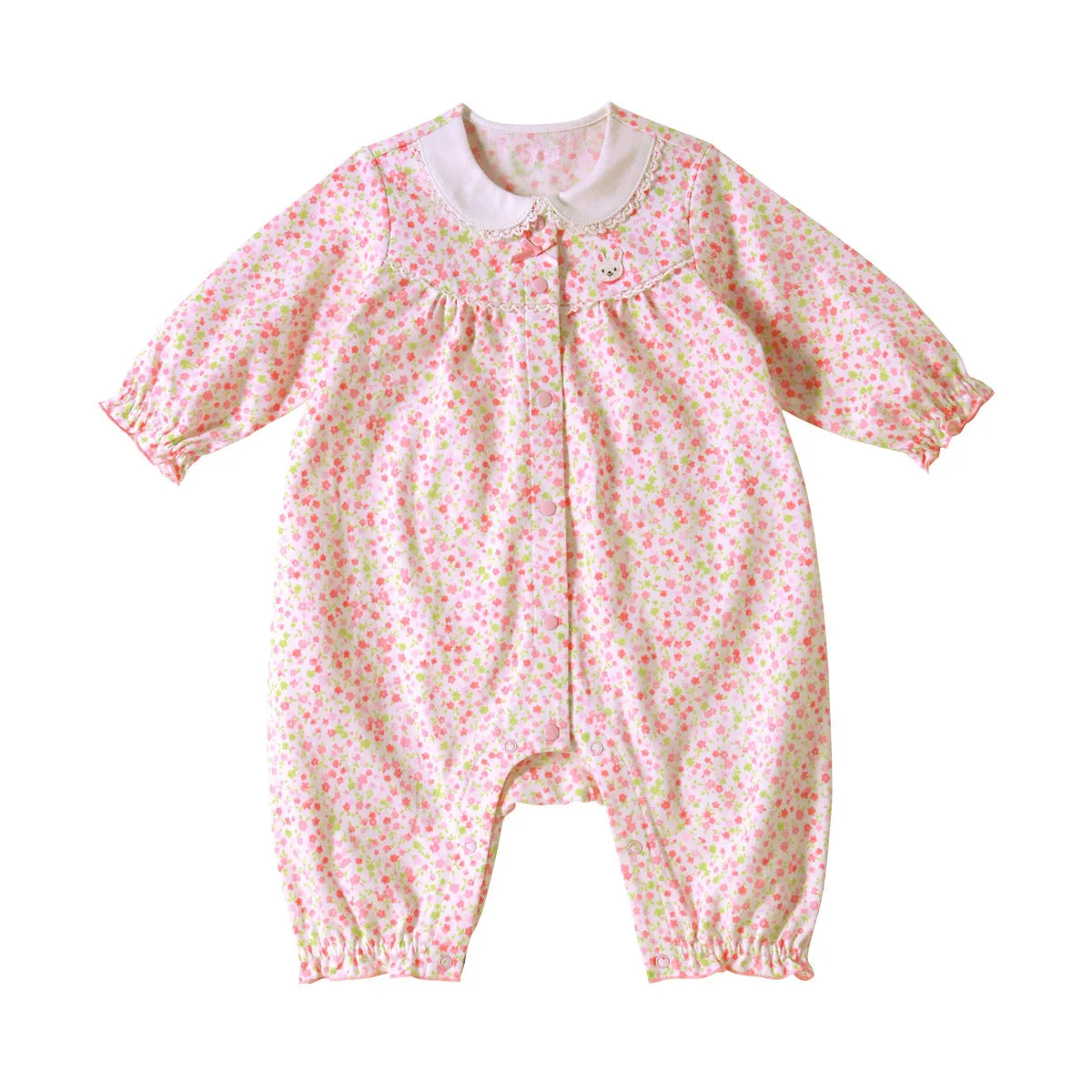 Floral Motif Coverall for Warm Season