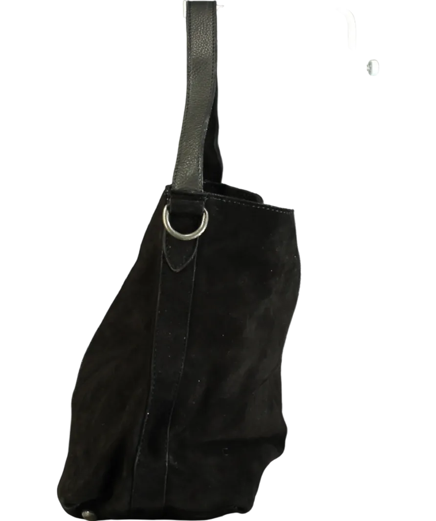 Free People Black Suede Adjustable Strap Shoulder Bag