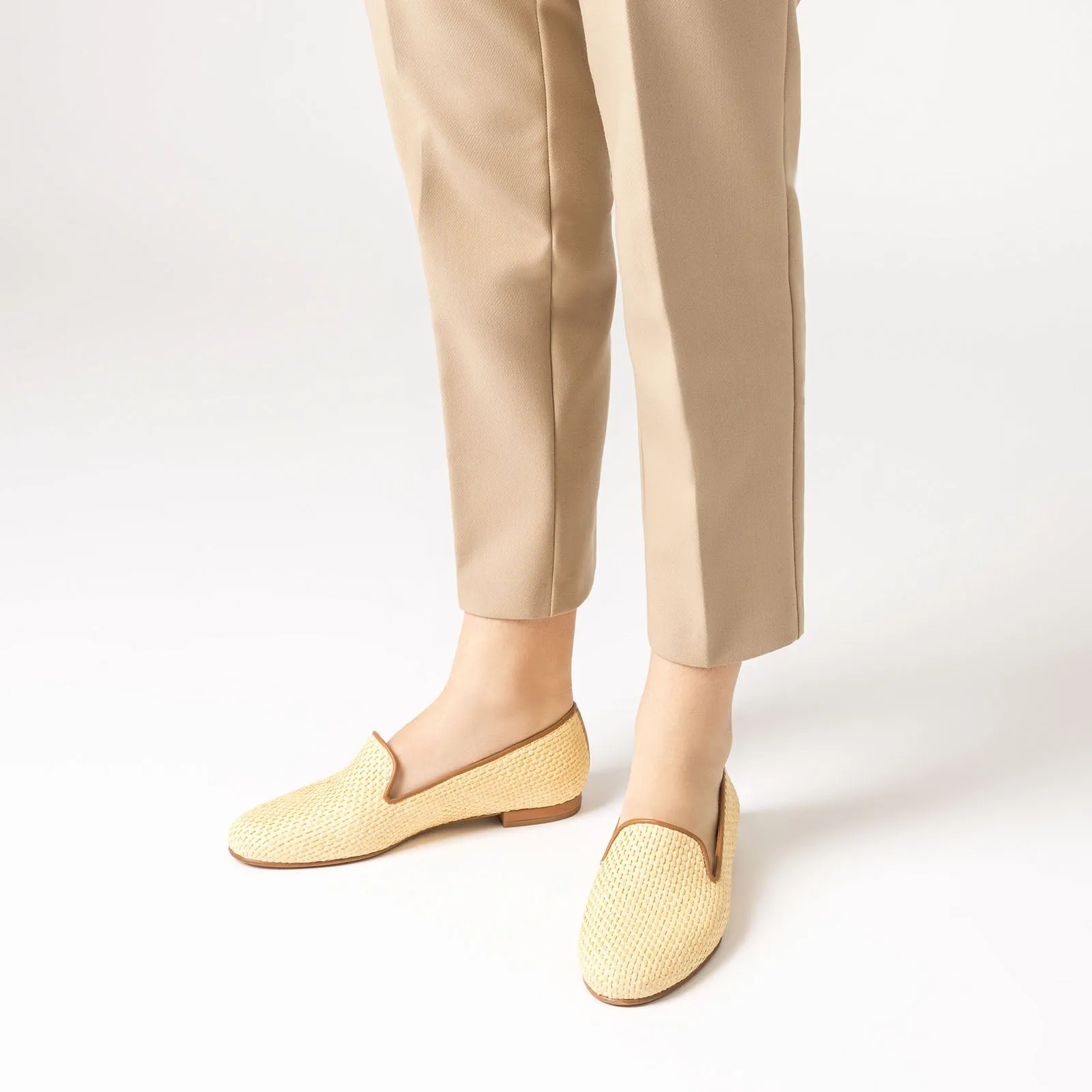 Gatsby Raffia Flat