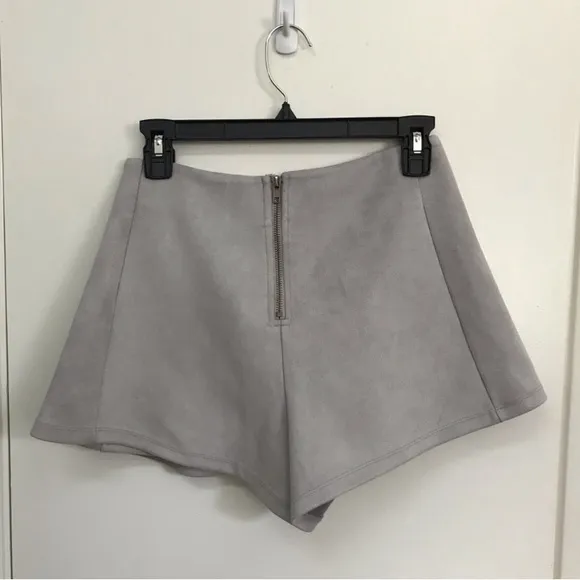 Grey Suede Skort