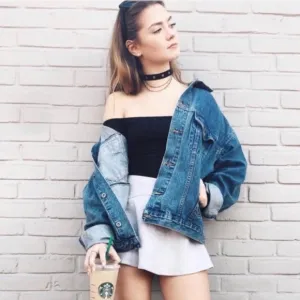 Grey Suede Skort