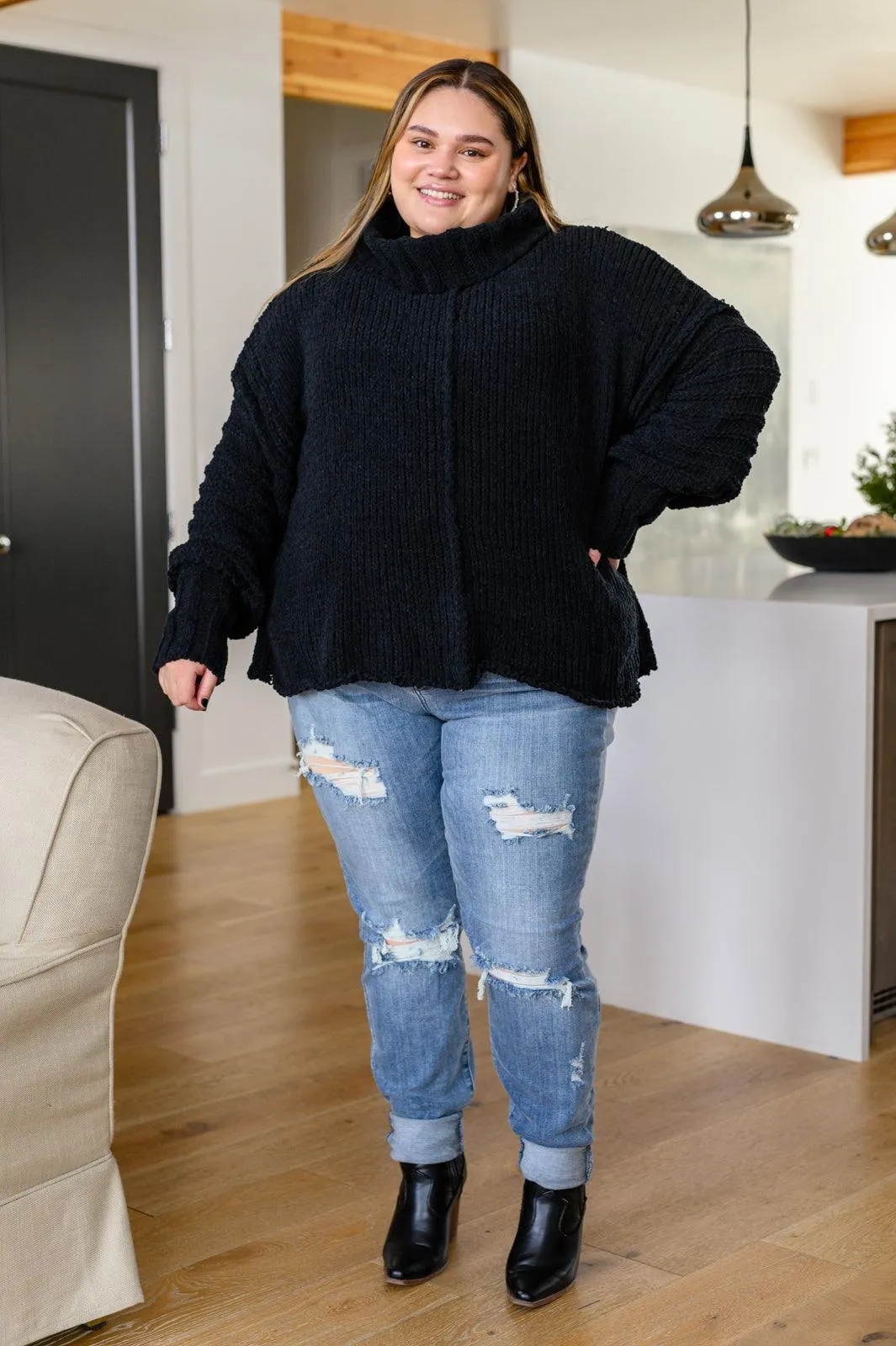 Hazel Blues® | Maureen Long Sleeve Solid Knit Sweater