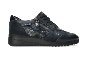 'IASMINA' womens's ergonomic lace-zip sneaker - Blue