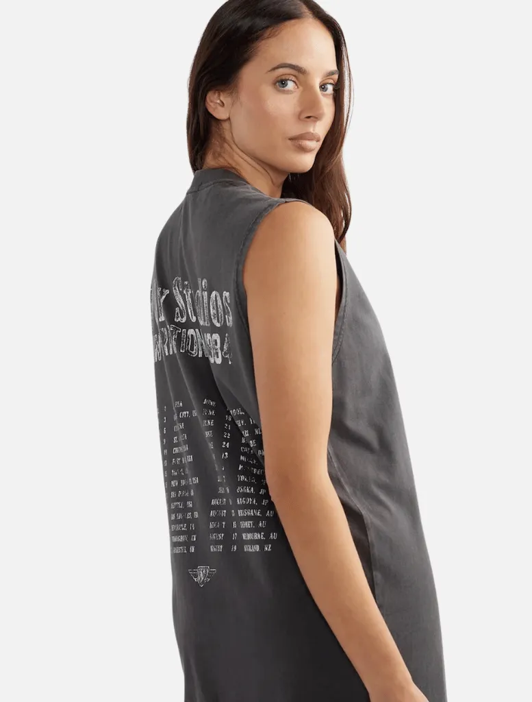 International Studios Tank Dress - Faded Black
