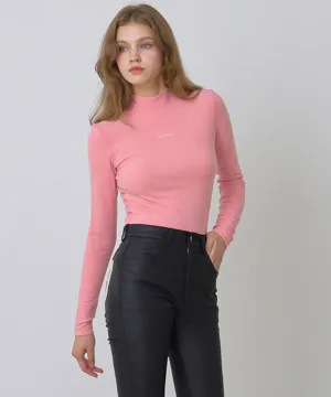 KANDINI Warm High-neck T-Shirt - Pink