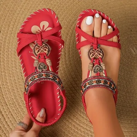 Katherine - Bohemian Flat Sandals