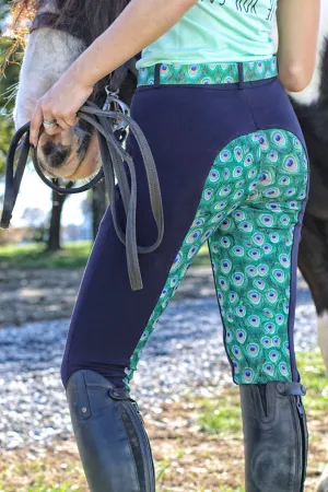 Kid's Mid-Waist Breech | Navy   Peacock