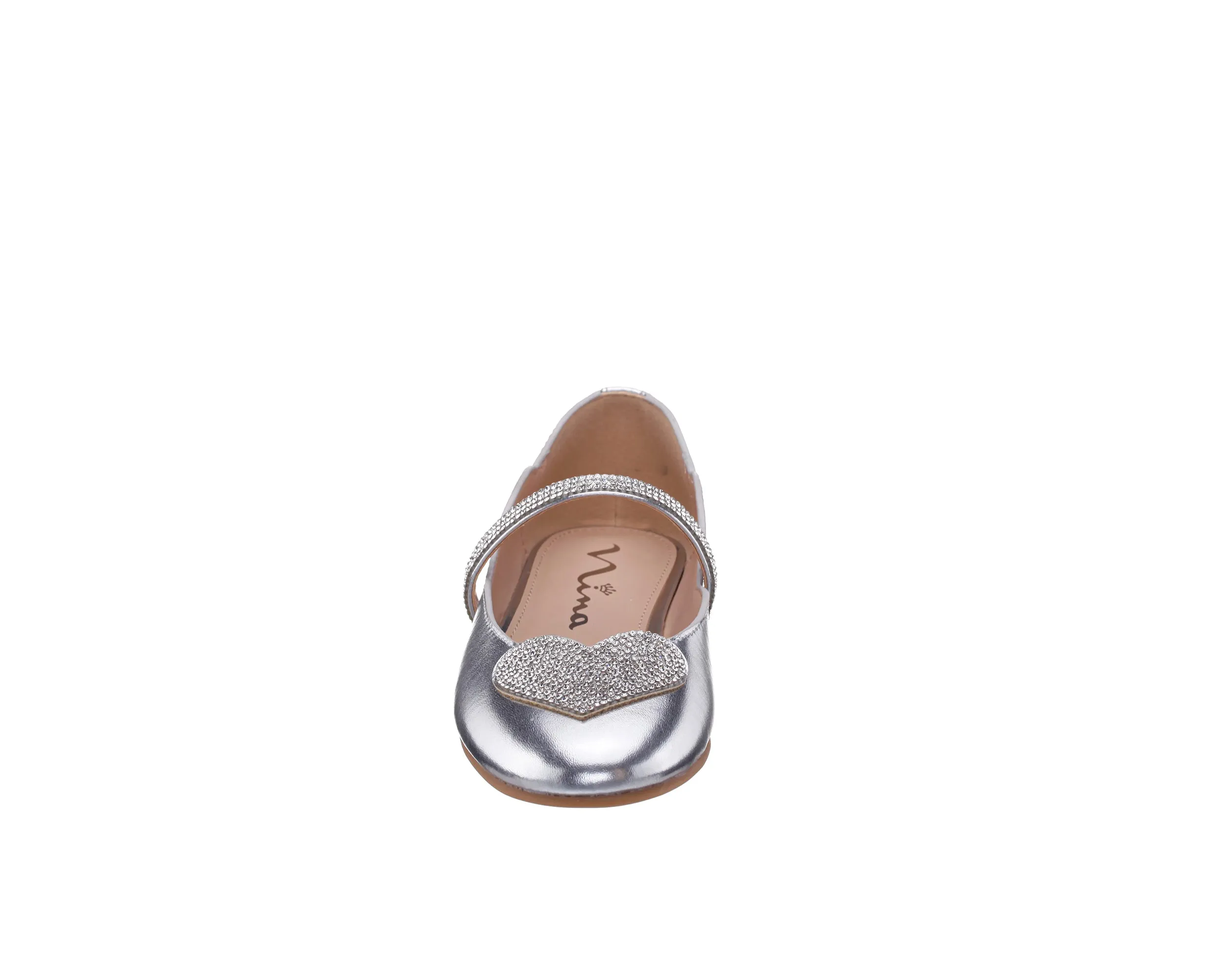Kid`s Silver Metallic Ballet Flats