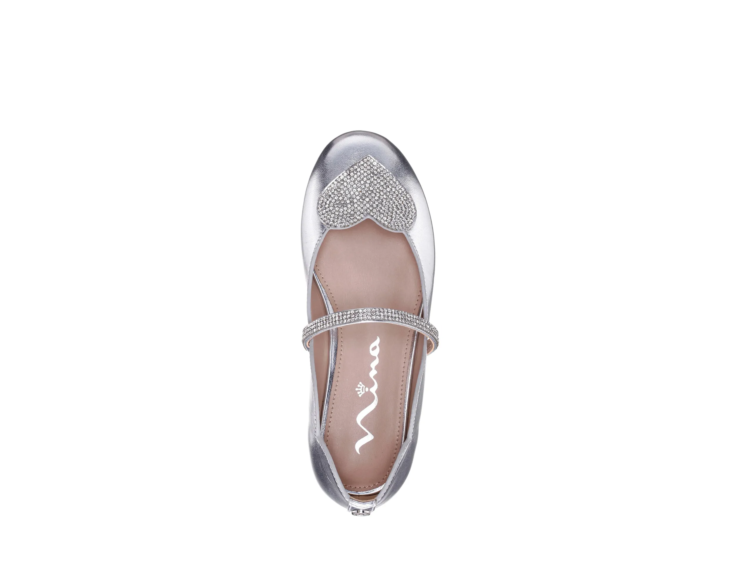 Kid`s Silver Metallic Ballet Flats