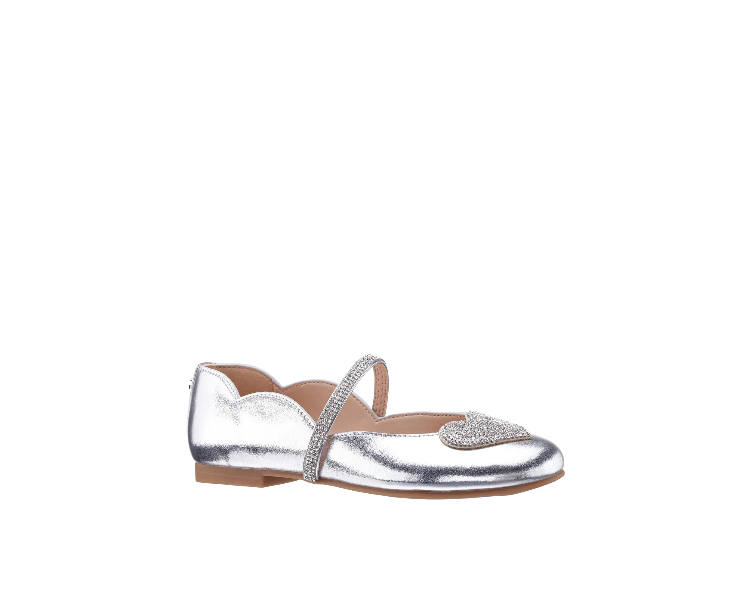 Kid`s Silver Metallic Ballet Flats