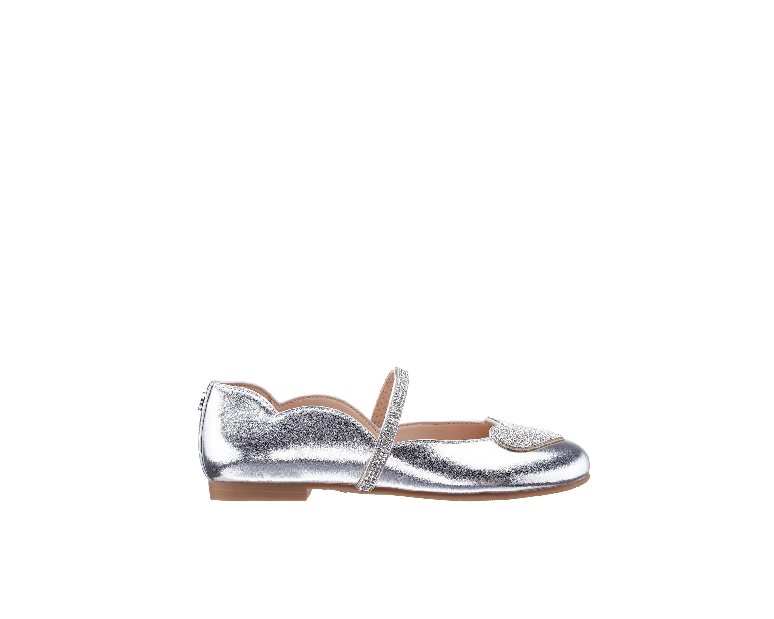 Kid`s Silver Metallic Ballet Flats