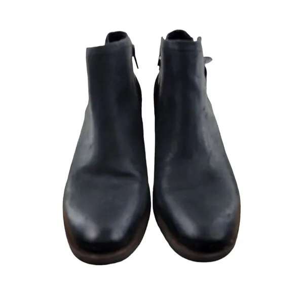 Korks Kork-Ease Sonya Leather And Suede Ankle Boots Black Size 7