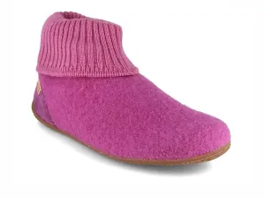 Living Kitzbühel Women Boiled Wool Slipper Boots 'Uni', Mauve Haze