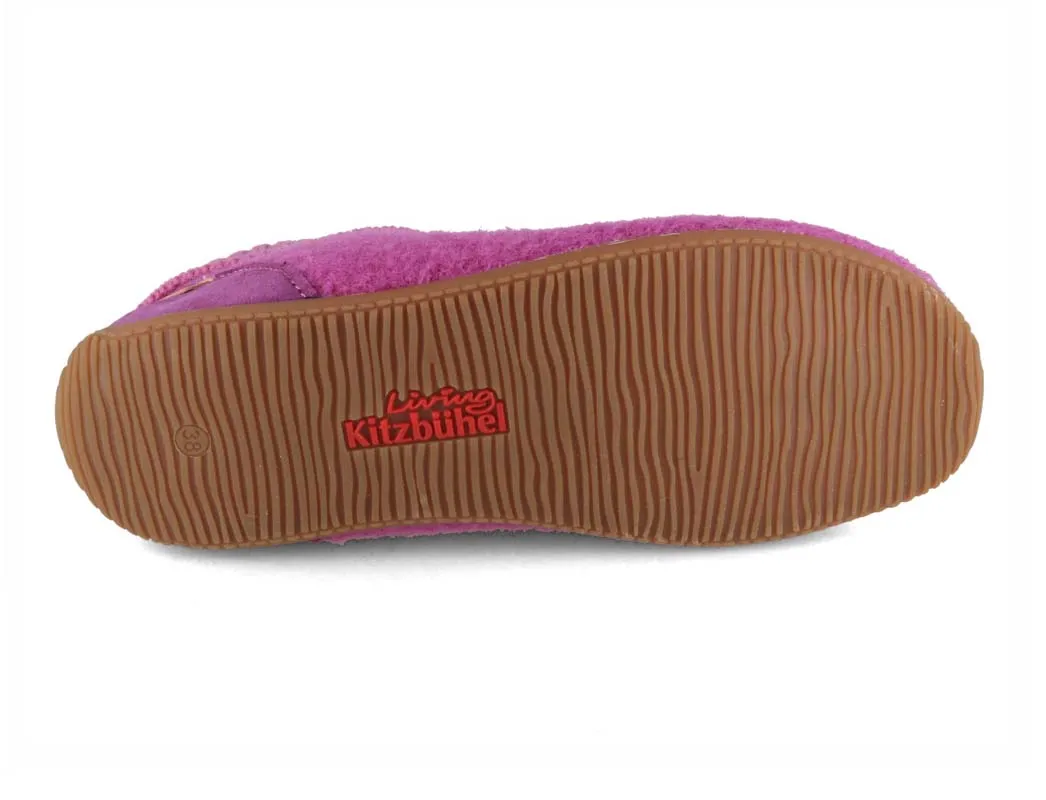 Living Kitzbühel Women Boiled Wool Slipper Boots 'Uni', Mauve Haze