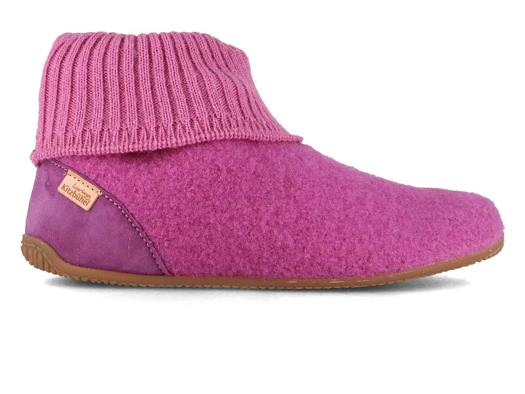 Living Kitzbühel Women Boiled Wool Slipper Boots 'Uni', Mauve Haze