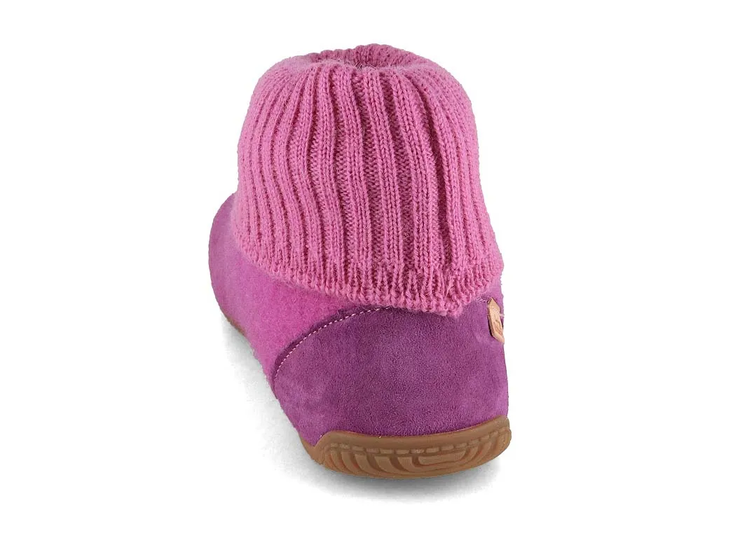 Living Kitzbühel Women Boiled Wool Slipper Boots 'Uni', Mauve Haze