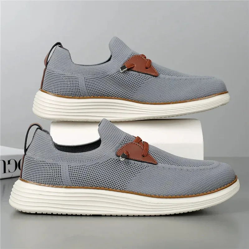 Loreto | Men's Summer Sneakers | Lightweight Leather Casual Loafers with Breathable Mesh Comfort