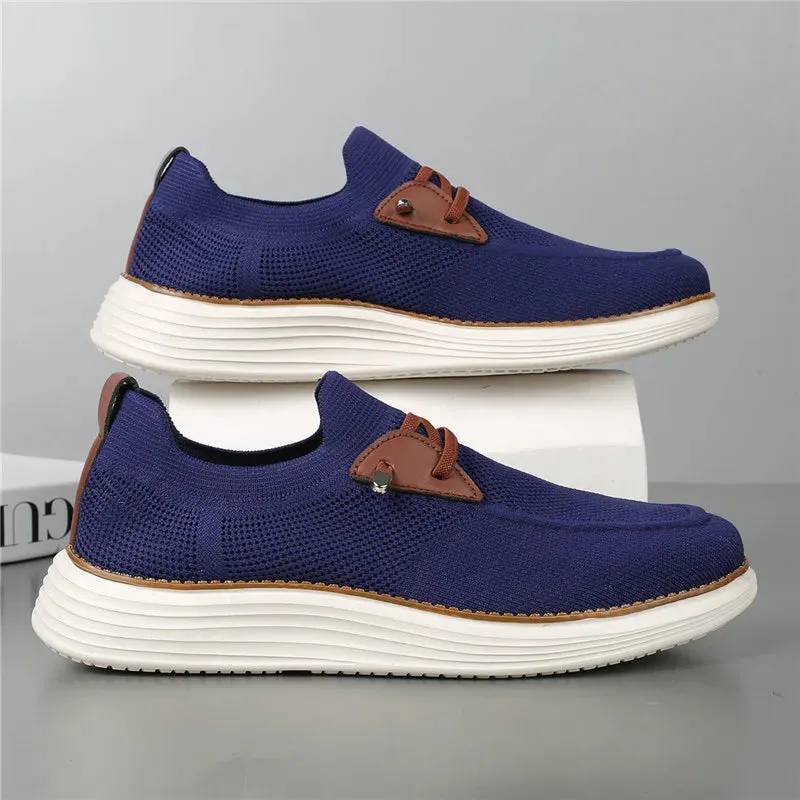 Loreto | Men's Summer Sneakers | Lightweight Leather Casual Loafers with Breathable Mesh Comfort