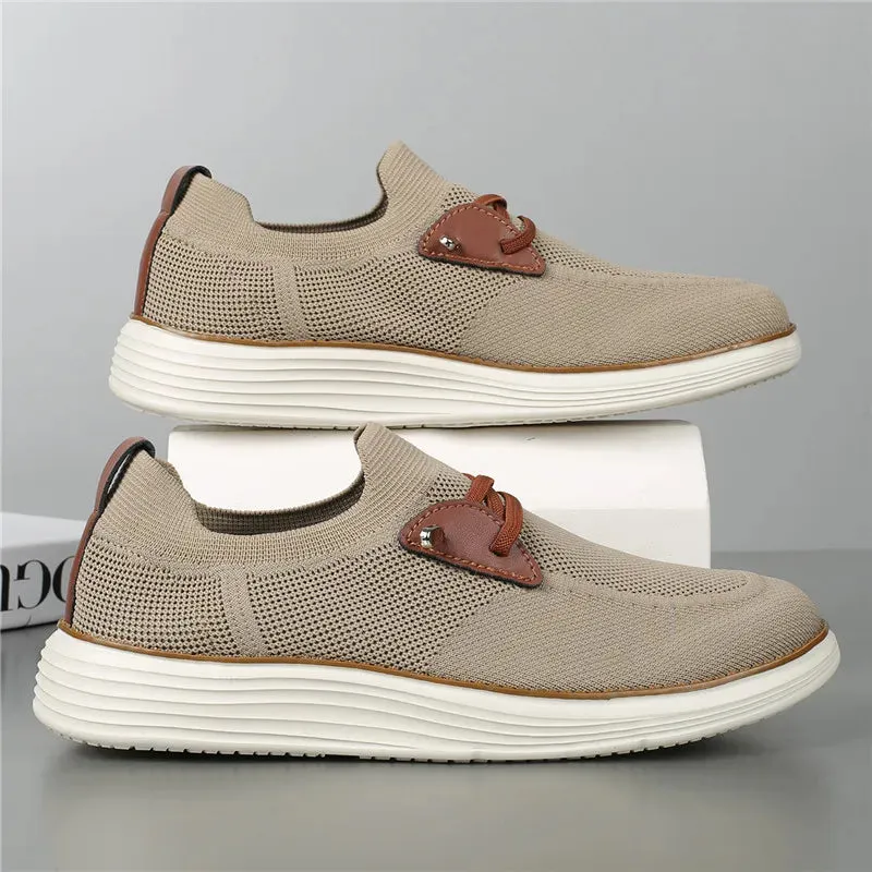 Loreto | Men's Summer Sneakers | Lightweight Leather Casual Loafers with Breathable Mesh Comfort