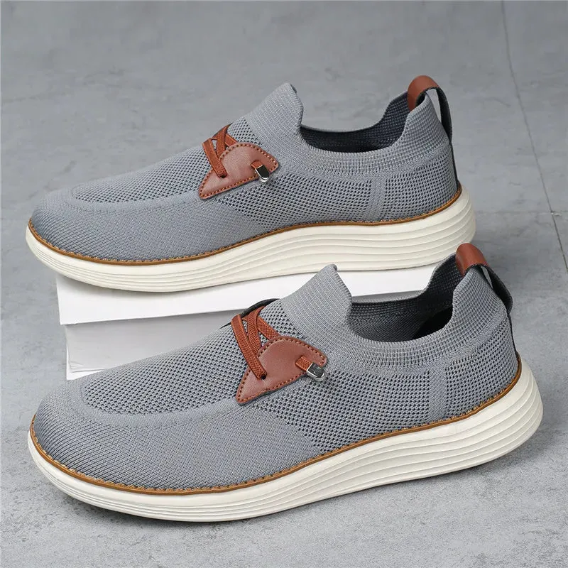 Loreto | Men's Summer Sneakers | Lightweight Leather Casual Loafers with Breathable Mesh Comfort