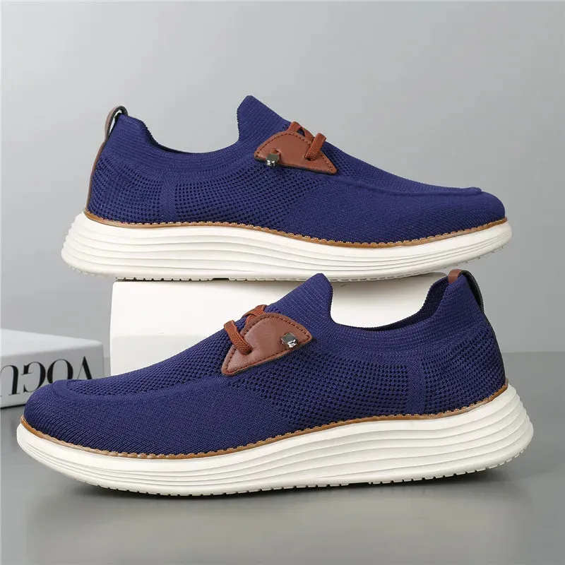 Loreto | Men's Summer Sneakers | Lightweight Leather Casual Loafers with Breathable Mesh Comfort