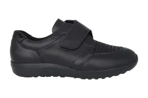 'M-Ira' women's very wide (M) strap sneaker - black