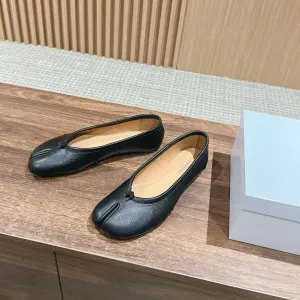 Maison Margiela Tabi Ballet Flat Black Leather