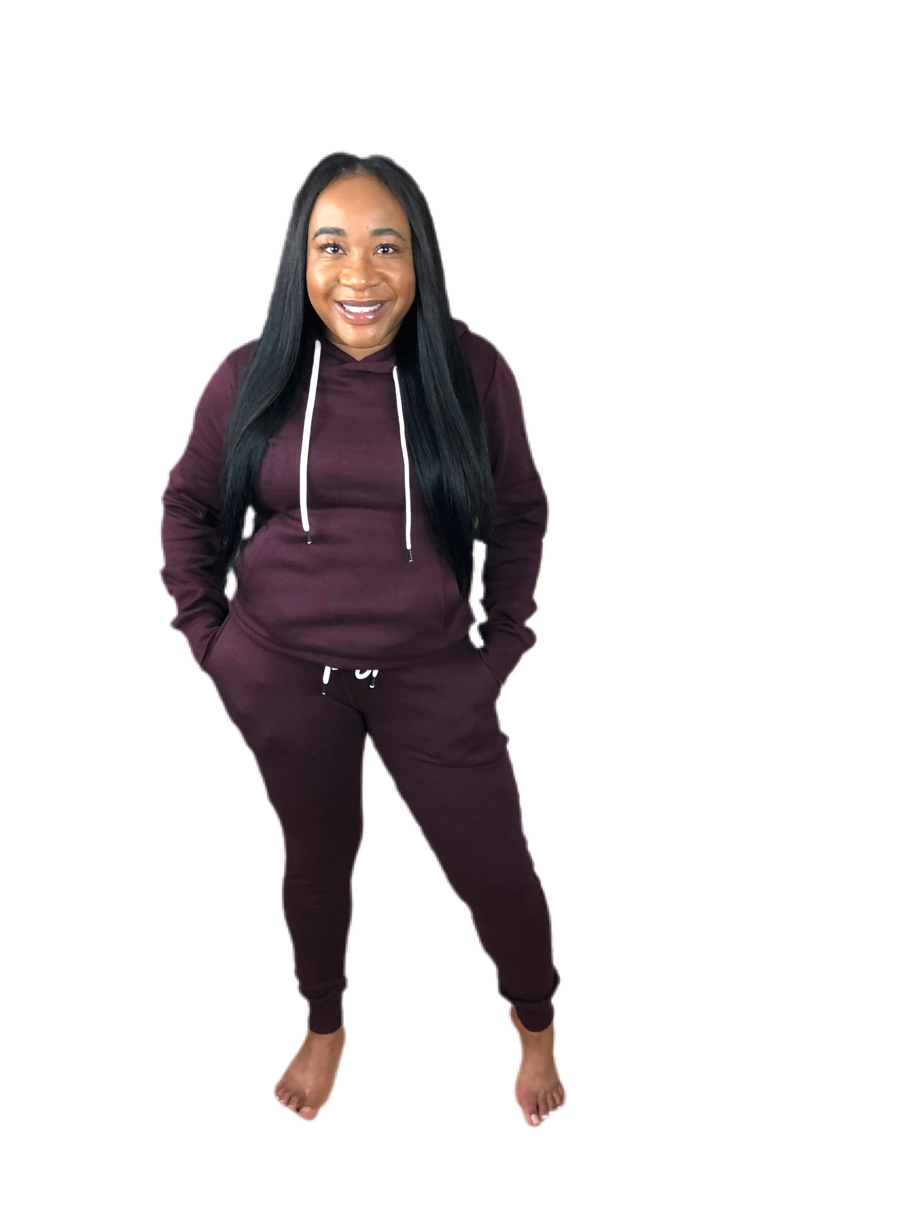 Maroon Jogger Set