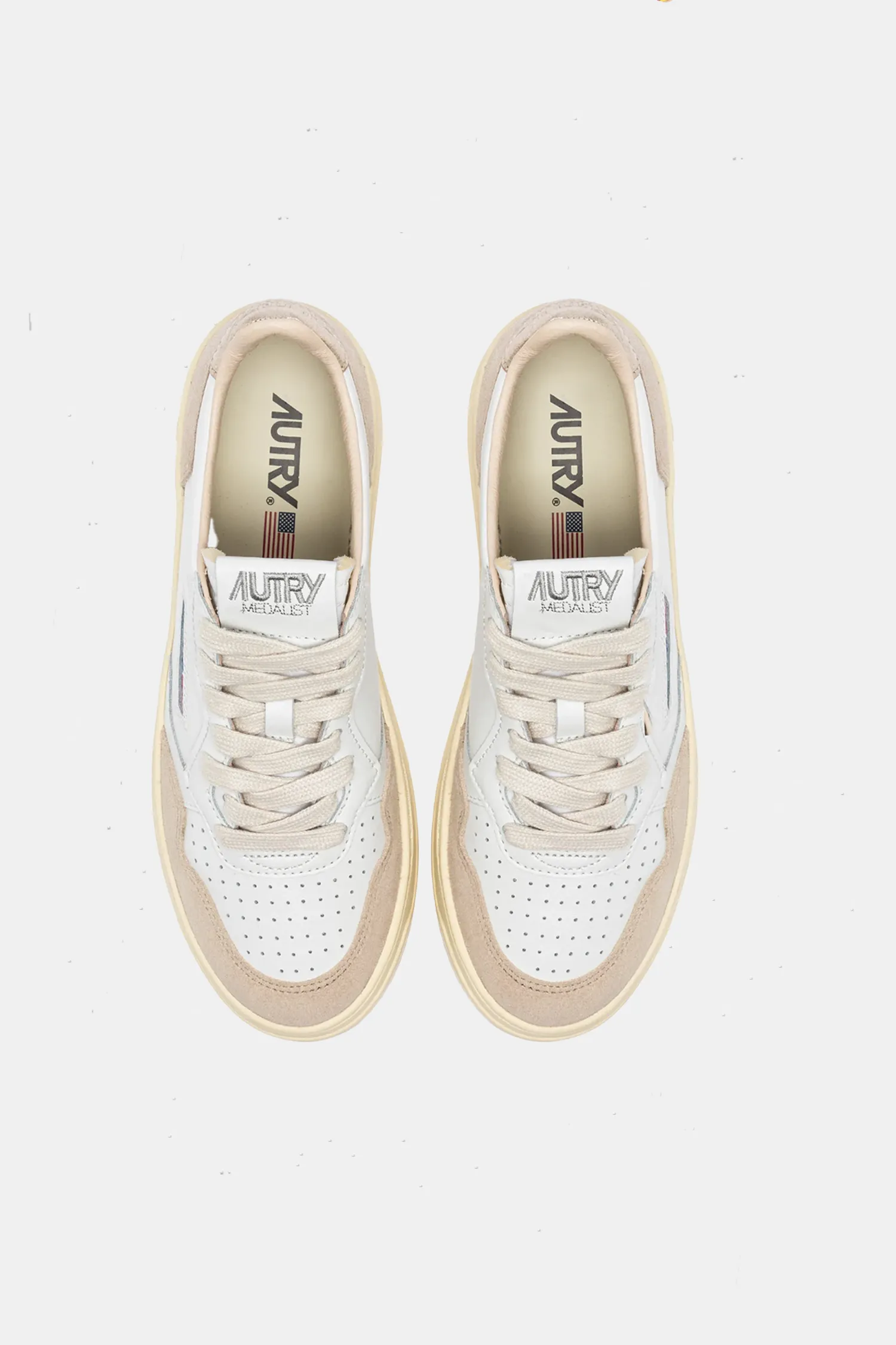 Medalist Low Leather/Suede White/Gold