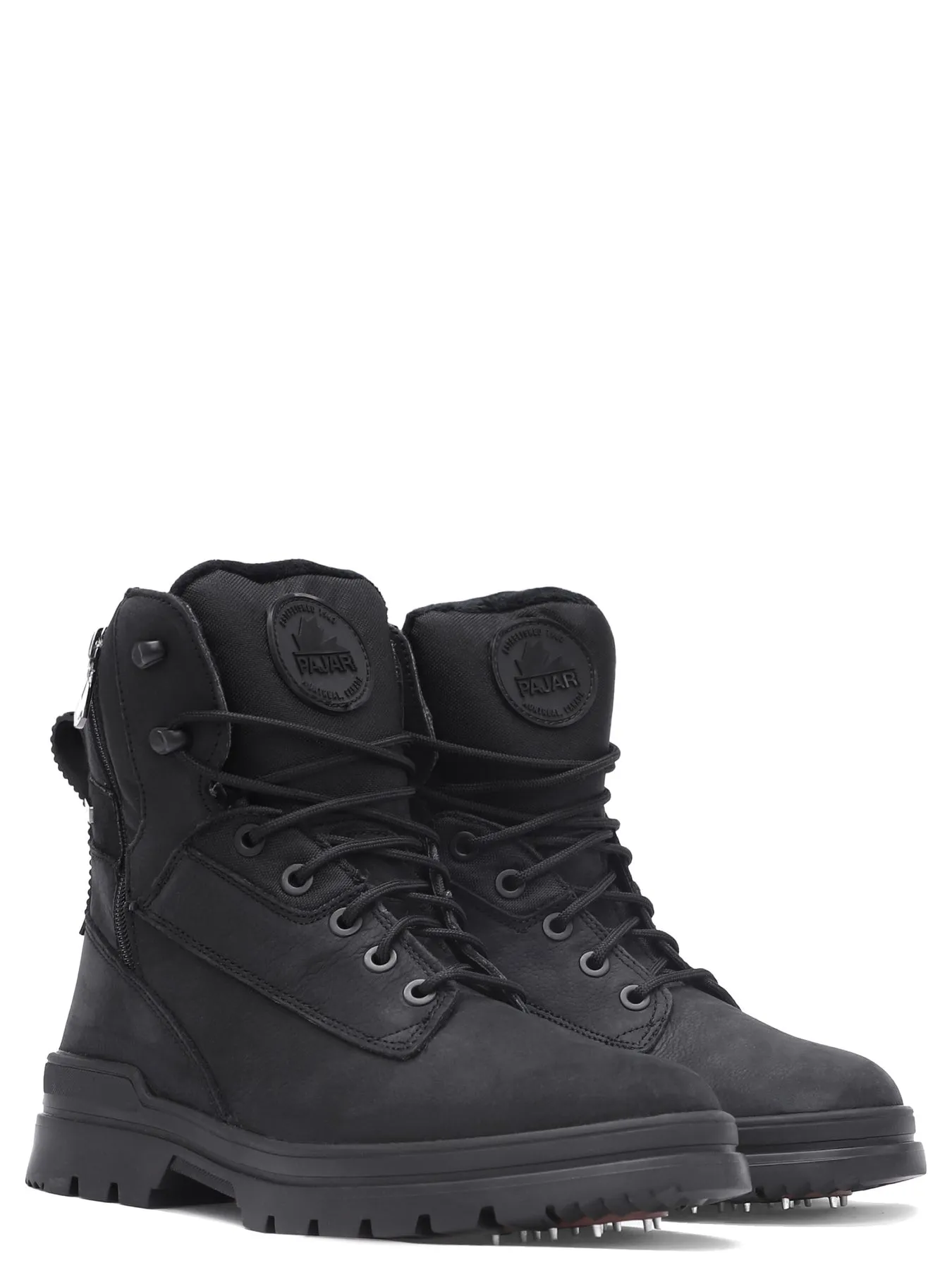 Men's Maddox with Ice grippers - Black Pulled Leather