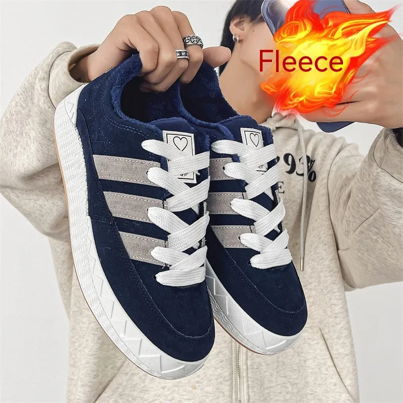 Men's Shoes Hong Kong with Velvet - Warm Retro Style