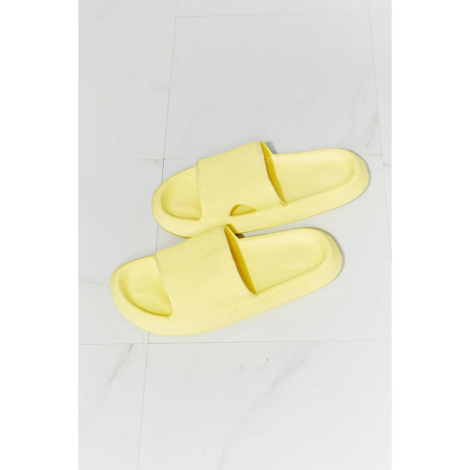 MMShoes Arms Around Me Open Toe Slide in Yellow