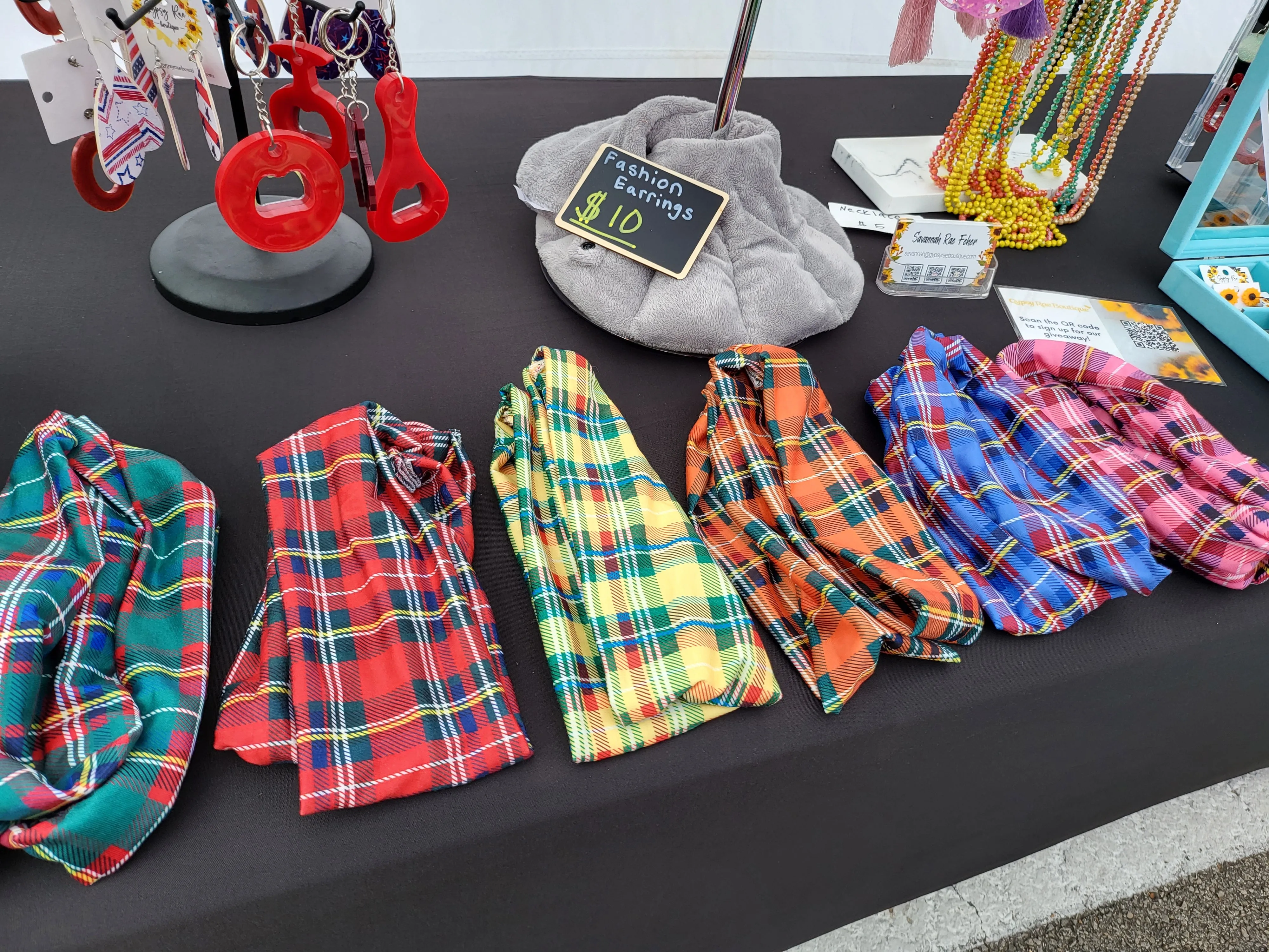 Multi Color Plaid Headbands