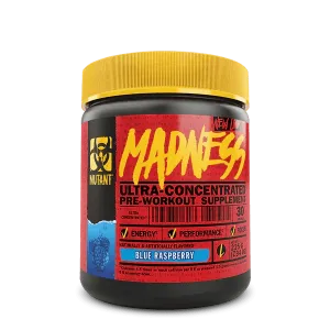 Mutant Madness Pre-Workout 225 Grams, Blue Raspberry
