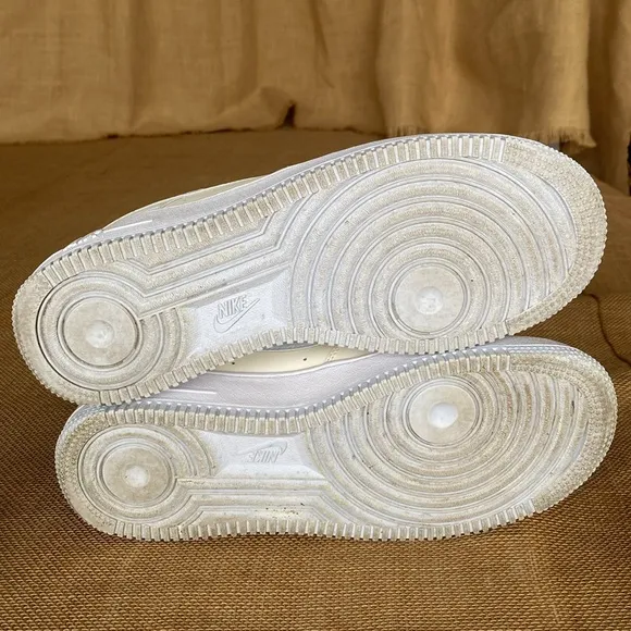 Nike Air Force 1 GS Ivory Blue Lace Up Sneakers