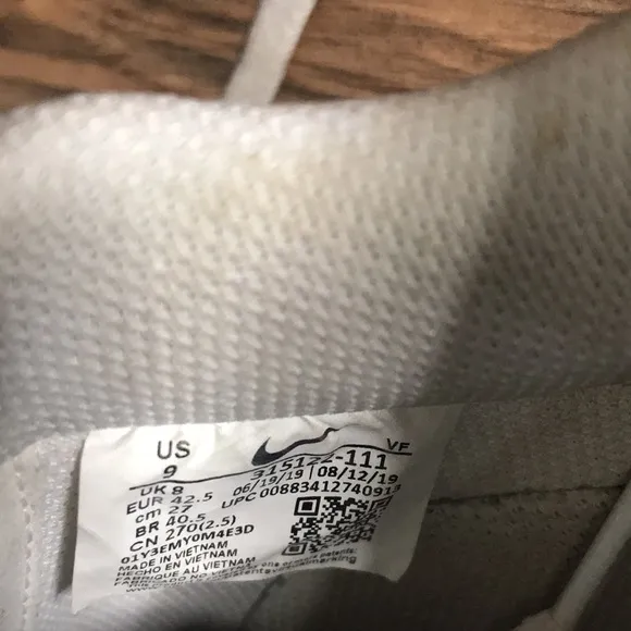 Nike Air Force 1 Low white sneakers 9
