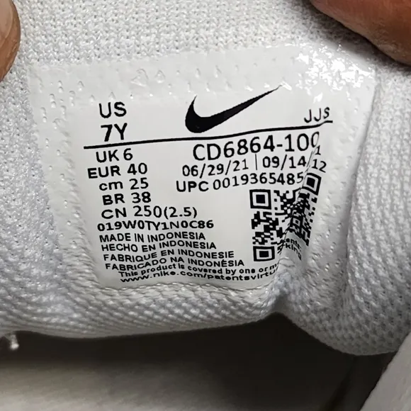 Nike Air Max 90 LTR White  Sneakers Shoes 7Y