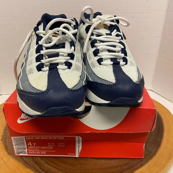 Nike Air Max 95 Grey Blue &amp; White Sneakers